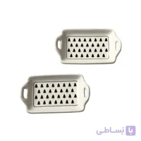 ظرف سرو مایا هوم طرح مستطیل بسته دو عددی کد 010