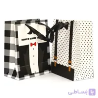 ساک دستی مقوایی طرح لباس مردانه