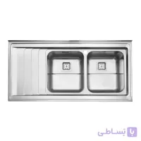 سینک استیل البرز مدل R-734 توکار ا Steel Alborz 734-R Inset Sink