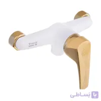 شیر توالت سفید طلایی مدل مهر
