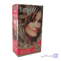کیت رنگ مو لایف شماره 9.1 حجم 60 میلی لیتر رنگ بلوند خاکستری خیلی روشن