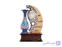 تندیس ساعت دار گلدان میناکاری