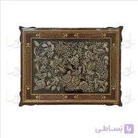 تابلو قلم زنی با قاب خاتم دو شاسی سایز 93*73