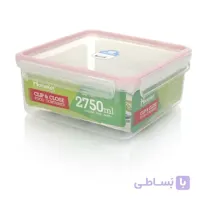 ظرف فریزری مربع کوتاه هوم کت ۲۷۵۰ میلی لیتری