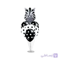 استند بادکنک 7 شاخه طرح گورخر مدل STA289