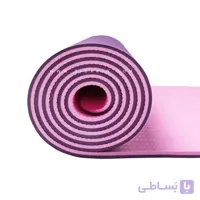 مت یوگا و پیلاتس (TPE) دو لایه ۸ میل : بادمجانی سرخآبی + کاور رایگان