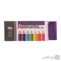 مداد رنگی 6 رنگ آدمیرال مدل MDF