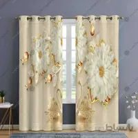 پرده پانچ گل سه بعدیpk-2574