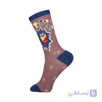 جوراب زنانه ساق بلند MOXIAO طرح استیکر کد R215270