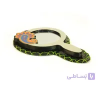 آینه دستی طرح دار چوبی کد MH1023