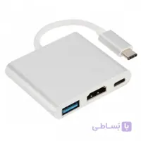تبدیل Type-C به HDMI و USB3.0 و Type-C