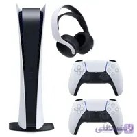 مجموعه کنسول بازی سونی مدل PlayStation 5 Digital ظرفیت 825 گیگابایت به همراه هدست و پایه شارژر