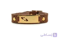 دستبند چرم طبیعی نشان ماه تولد (اسفند)