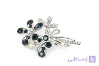 گل سینه طرح گل و پروانه