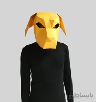 ماسک صورت اوریگامی سگ لابرادو