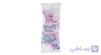 خودتراش زنانه 3 تیغ ژیلت مدل simply venus بسته 4 عددی ا Gillette Simply Venus 3 Razors For Women Pack Of 4