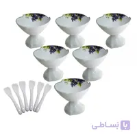 بستنی خوری مدل بنفشه بسته 6 عددی