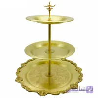 شیرینی خوری سه طبقه برنجی ایران کادو مدل 1142b ا Irankado B1142 three-tier Brass Pastry Server