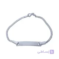دستبند نقره زنانه مدل پلاک دار کد DP_008