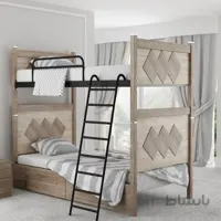 تختخواب دو طبقه مدل ارغوان سایز 200 × 90 سانتی متر بدون کشو