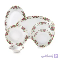 سرویس چینی ۲۸ پارچه چینی زرین سری ایتالیا اف مدل بیدگل