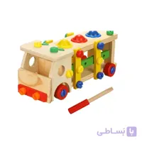 اسباب بازی چوبی ساختنی کامیون مدل SY-A096