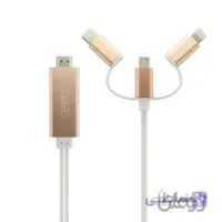 کابل تبدیل  لایتنینگ و MicroUSB و Type-C به HDMI ارلدام مدل ET-W13
