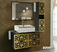 روشویی کابینت دار الدورادو مشکی80 سانت ا روشویی کابینت دار الدورادو مشکی80 سانت