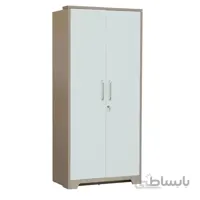 کمد لباس دو درب سفید کشو دار فوبورو مدل k950