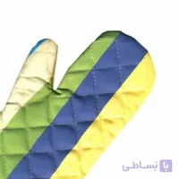 دستکش فر کتان رزين تاژ طرح رابید آبی