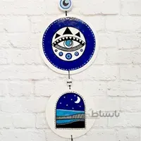 آویز چشم نظر سرامیکی دوتایی کد ۰۶
