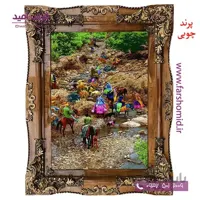 تابلو فرش ماشینی طرح کوچ عشایر کد 1204۳ فرشان
