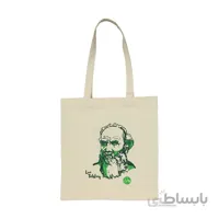 ساک خرید پارچه ای مانیز طرح مشاهیر مدل تولستوی
