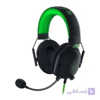هدست گیمینگ باسیم ریزر مدل RAZER BLACKSHARK V2 Special Edition ا Razer BlackShark V2 Special Edition Wired Gaming Headset THX Spatial Audio HyperClear Cardioid Mic with USB Sound Card Advanced Passive Noise Cancellatio Black