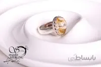 انگشتر نقره مردانه با سنگ باباقوری