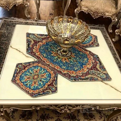 رومیزی 3 تیکه ترمه سنتی طرح سالار