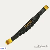 دستبند چرمی مشکی