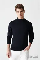 Avva ژاکت ساده مردانه آبی سرمه ای E005001