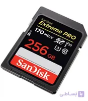 کارت حافظه SDXC سندیسک مدل Extreme Pro V30 کلاس 10 UHS-I U3 سرعت 170MBps ظرفيت 256 گیگابایت