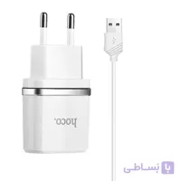شارژر دو تیکه لایتنینگ هوکو مدل C11 ا Hoco C11 LIGHTNING Wall Charger