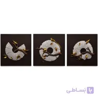 تابلو دکوراتیو برجسته مدل پرستو سایز 60 در 60 سه تکه