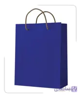 ساکدستی تک رنگ آبی با کاغذ گلاسه کد10071
