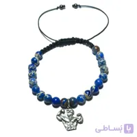 دستبند طرح فیگور بدنسازی نقره کد f1089