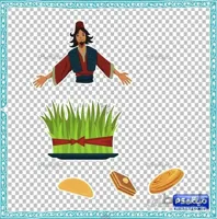 وکتور عمو نوروز و سبزه نوروز