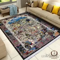 فرش ۷۰۰ شانه طرح شکارگاه