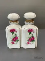 یک جفت چایدان گلسرخی ژاپنی قدیمی