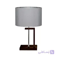 آباژور رومیزی چوبی چشمه نور مدل MT7028/BR-T شید طوسی