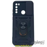 قاب گوشی Redmi Note 8 شیائومی طرح ضد ضربه بتمن فول ژله ای هولدر دار محافظ لنز دار کشویی پنجره ای مشکی کد 134