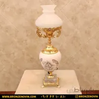 آباژور برنزی رومیزی آبکاری فورتیک براق