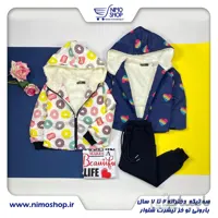 سه تیکه بارونی تو خز تیشرت شلوار دخترانه مدل قلب